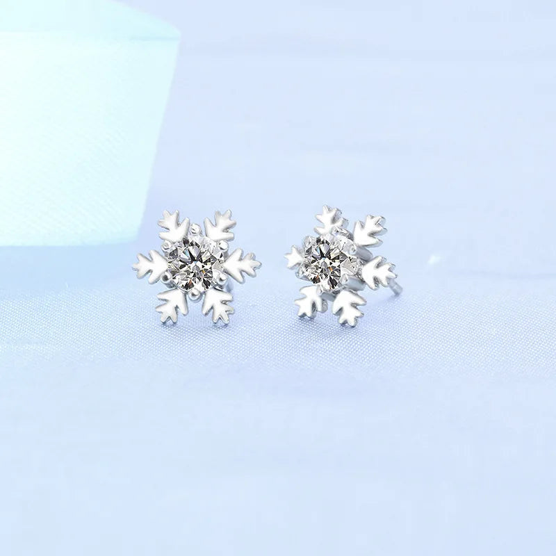 925 Sterling Silver Crystal Stud Earrings