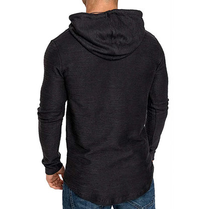 Men's Solid Color Hooded Sweatshirt