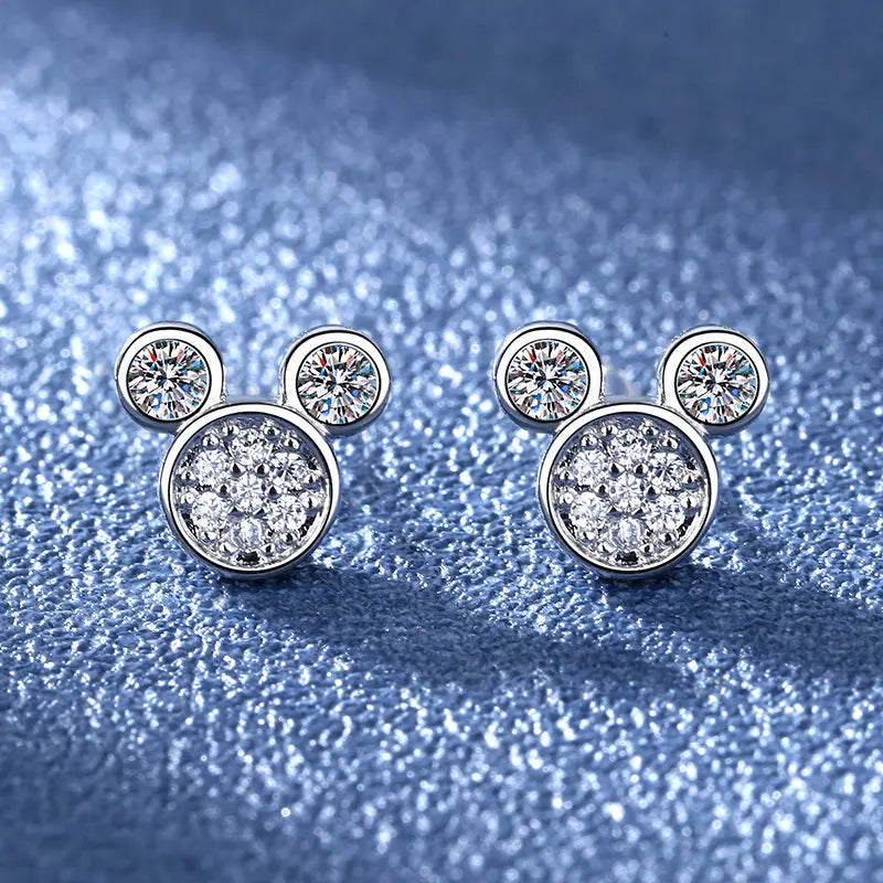 925 Sterling Silver Crystal Stud Earrings