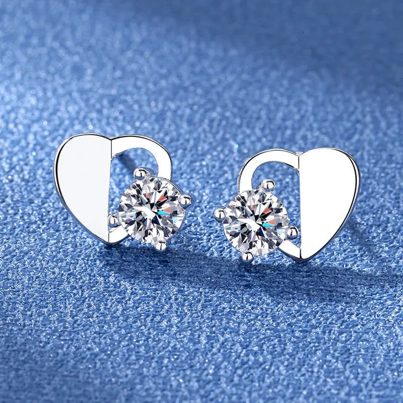 925 Sterling Silver Crystal Stud Earrings