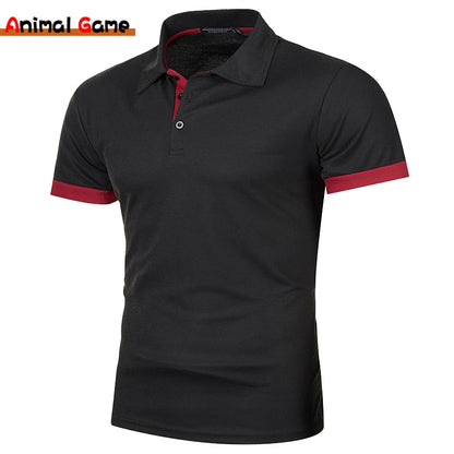 Men's Short Sleeve Contrast Color Polo shirt