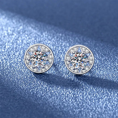 925 Sterling Silver Crystal Stud Earrings