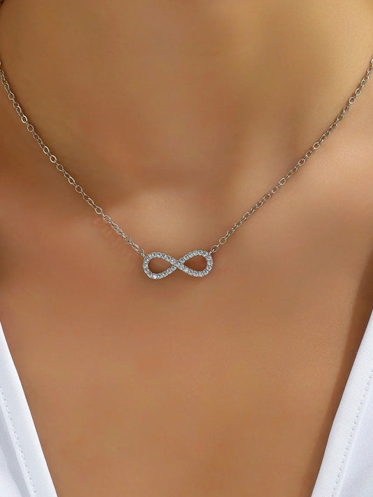 Stainless Steel Infinity Pendant Necklace