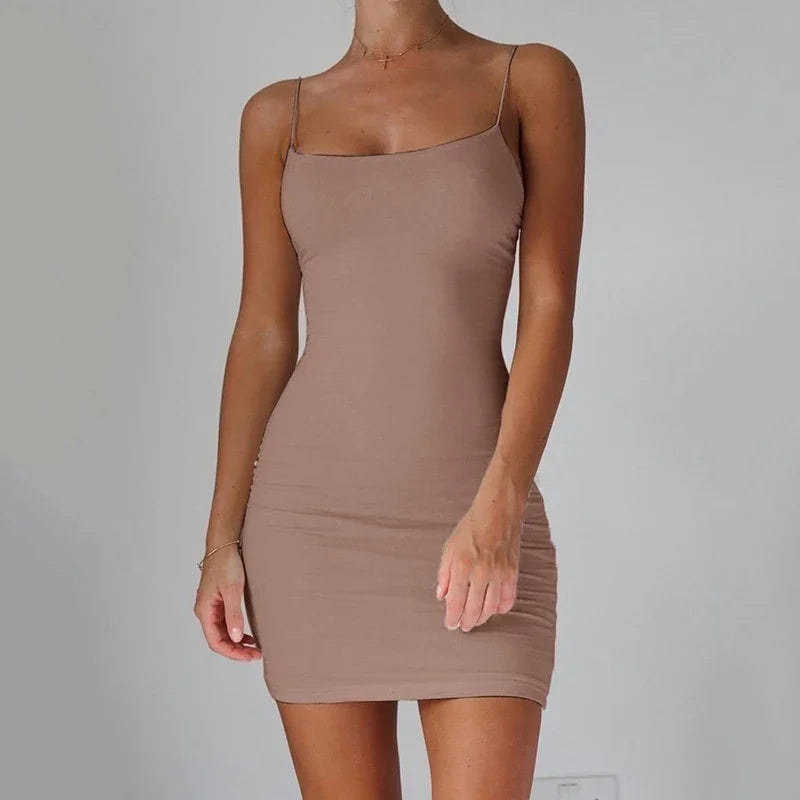 Spaghetti Strap Bodycon Sheath Sundress