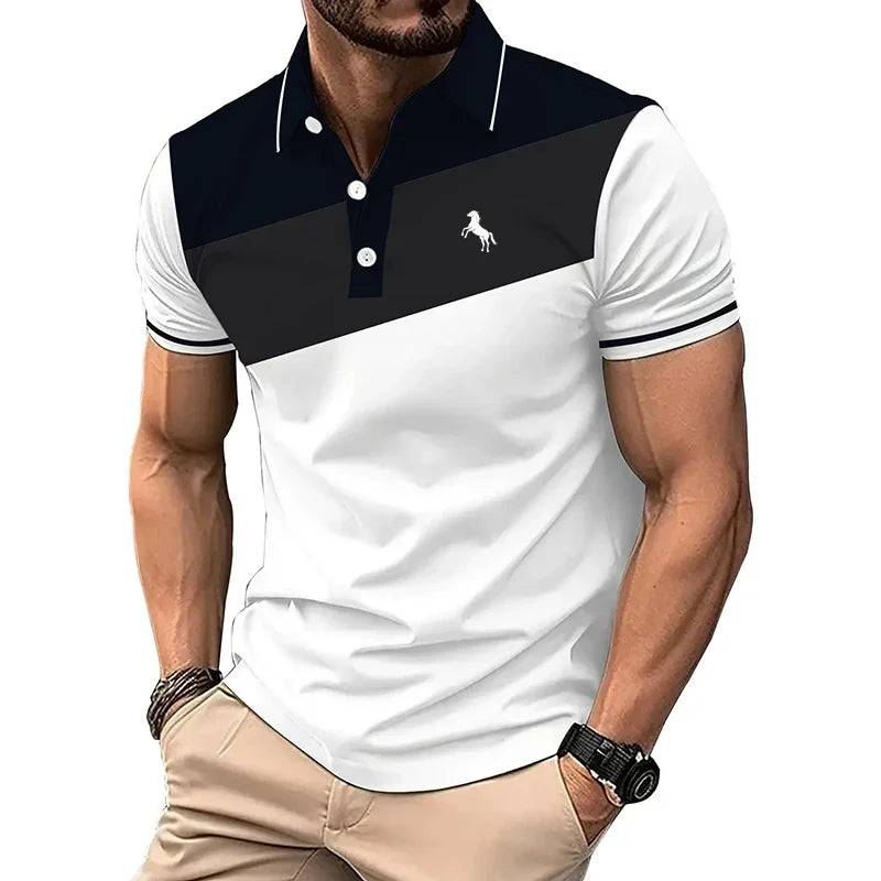 Bold Stripe Polo Shirt