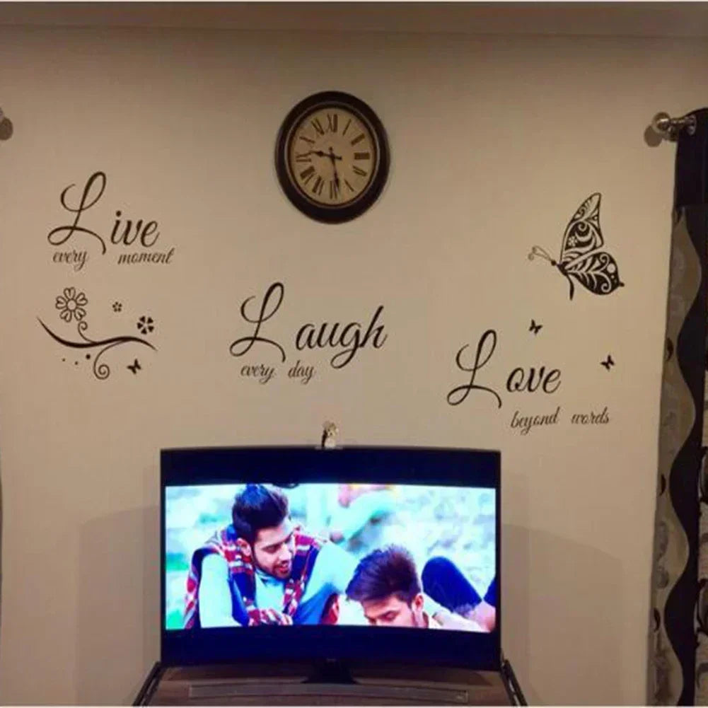 Butterfly Wall Art Vinyl Stickers - Live Laugh Love