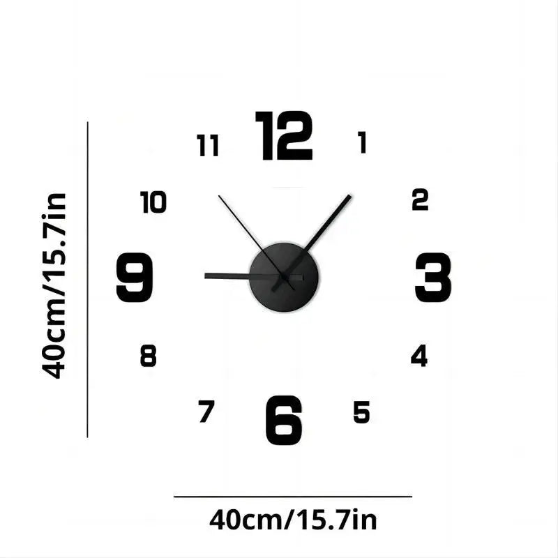 Frameless DIY Wall Clock - Silent Clock Wall Decor