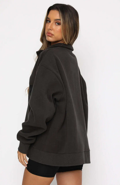 quarter zip oversized sweater