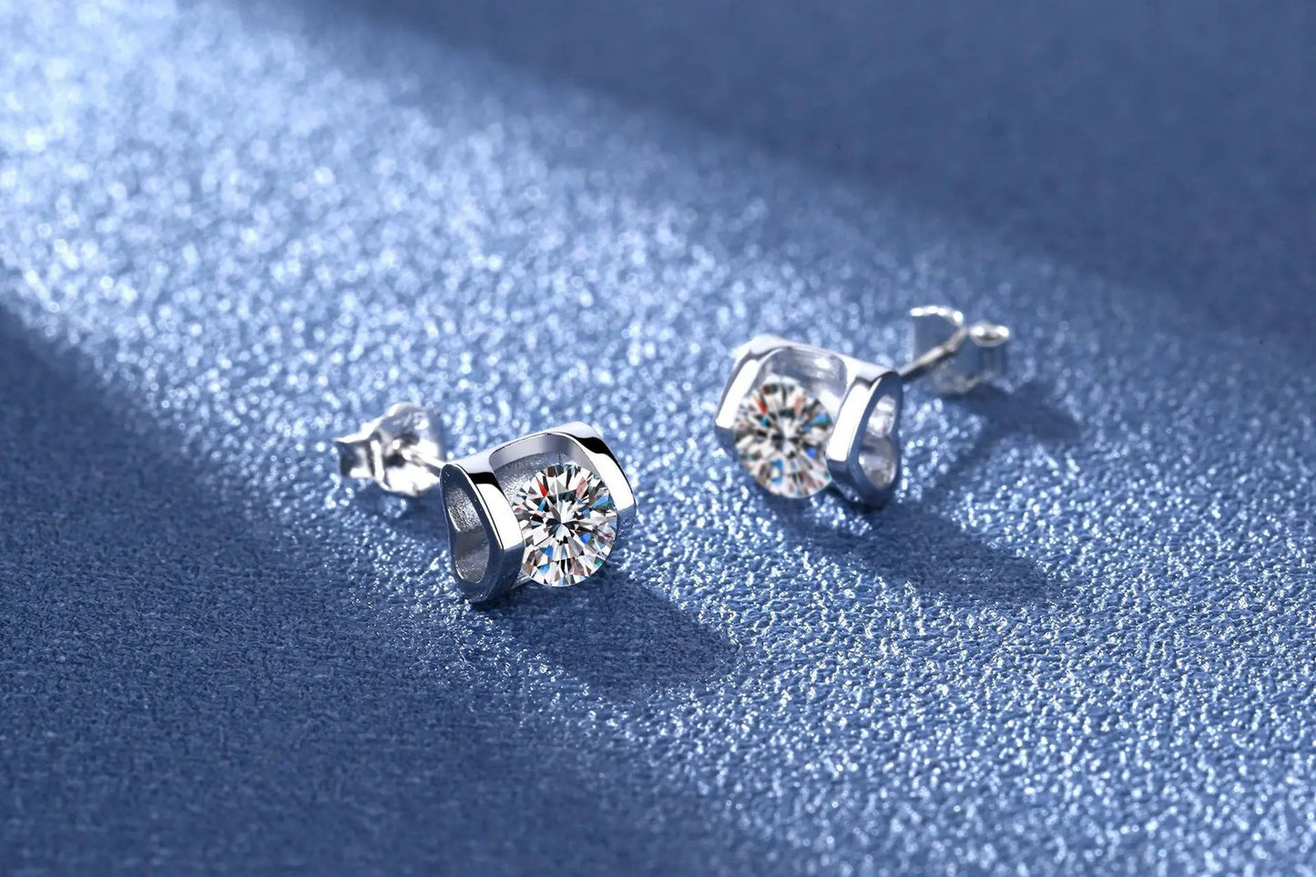 925 Sterling Silver Crystal Stud Earrings