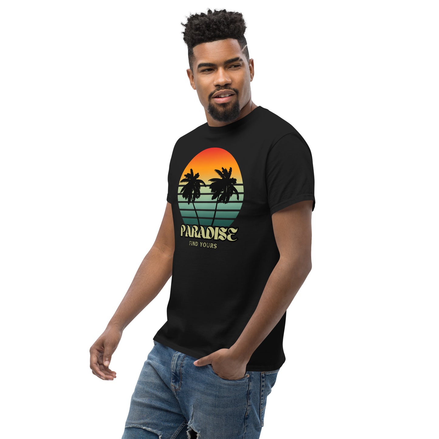 Find you tropical island paradise vacation shirt.