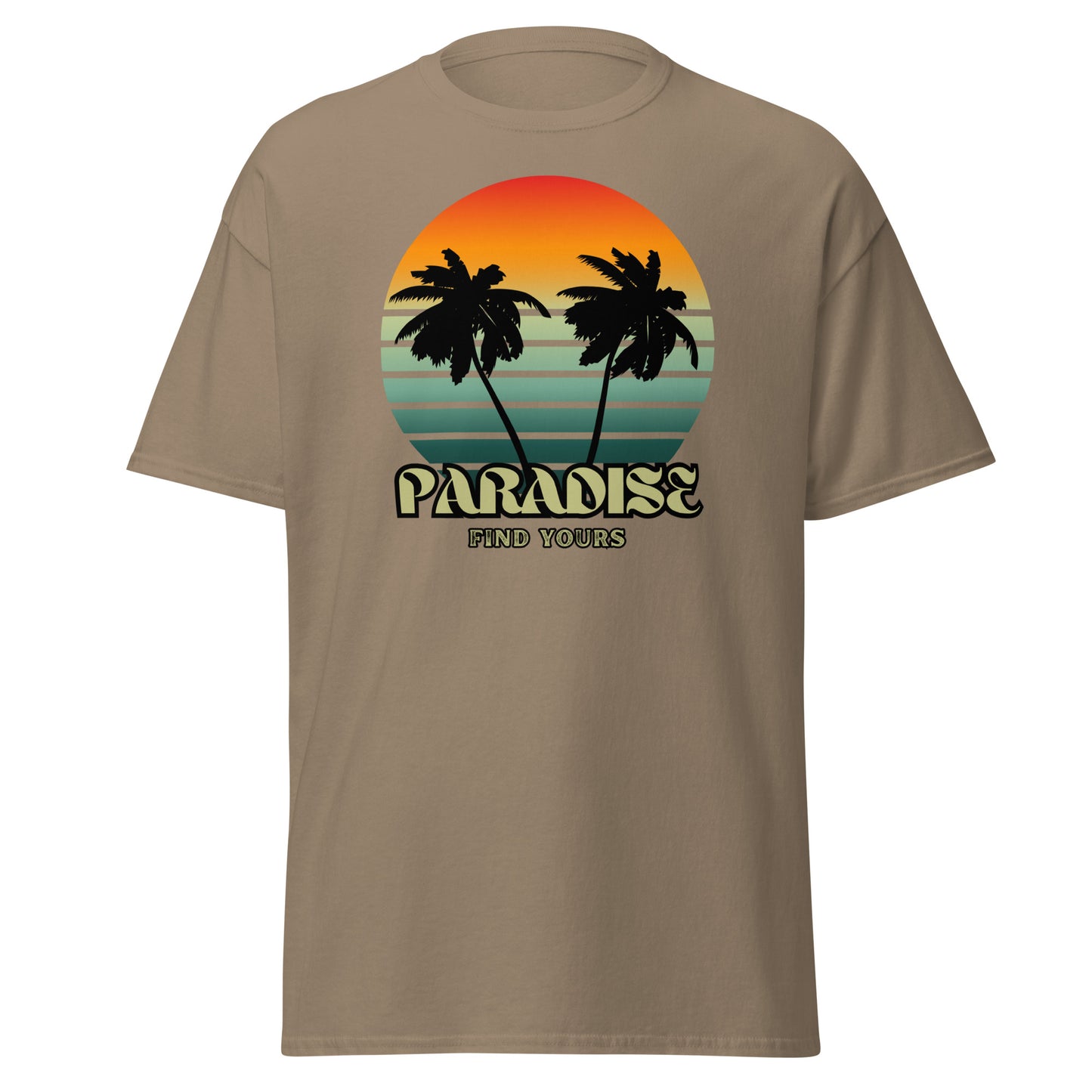 Find you tropical island paradise vacation shirt.