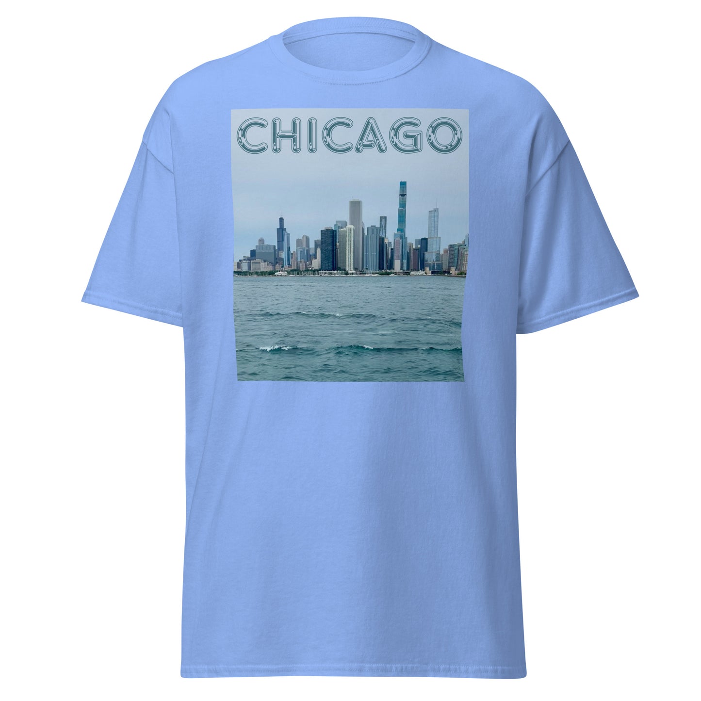 Chicago Skyline off of Lake Michigan Chitown shirt.