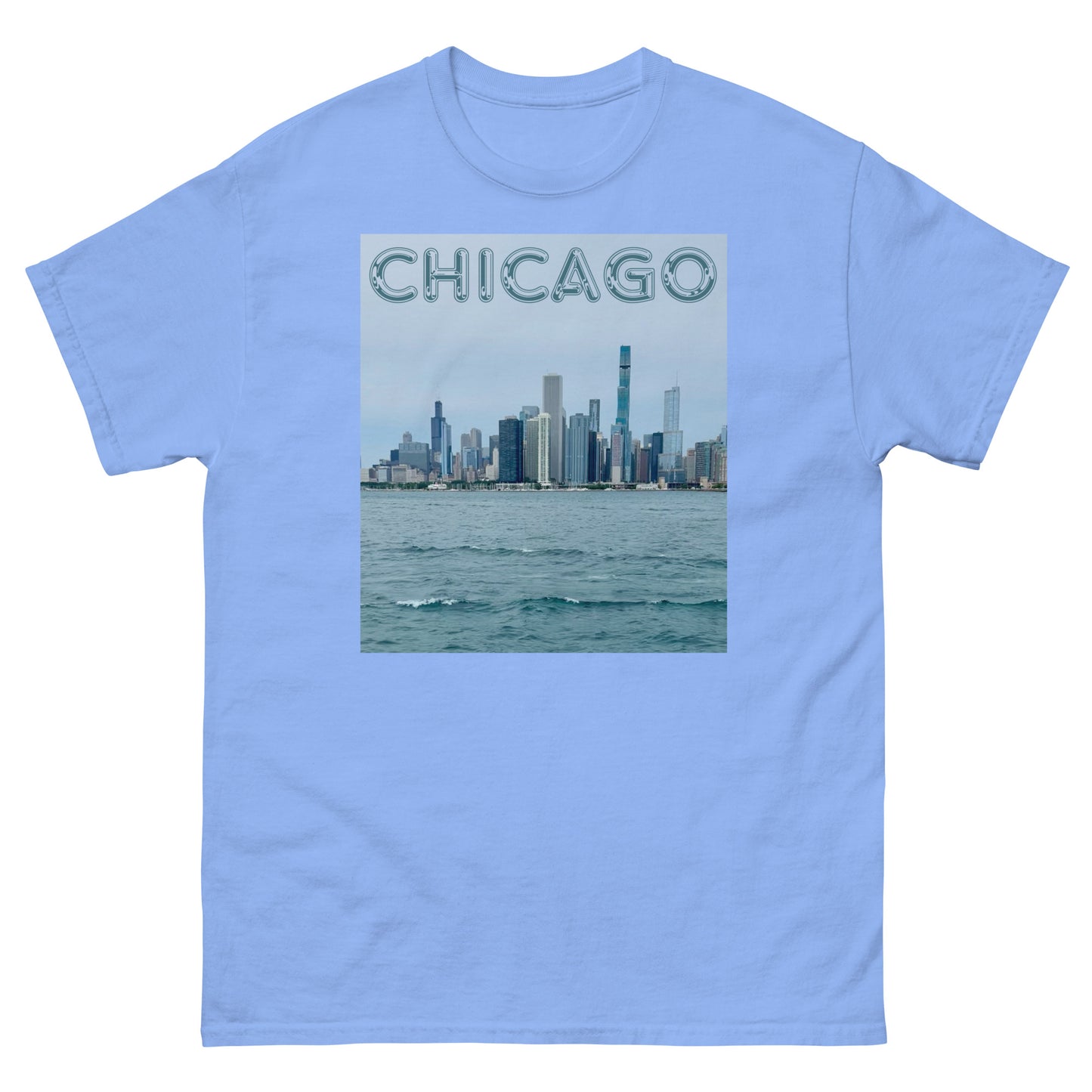 Chicago Skyline off of Lake Michigan Chitown shirt.