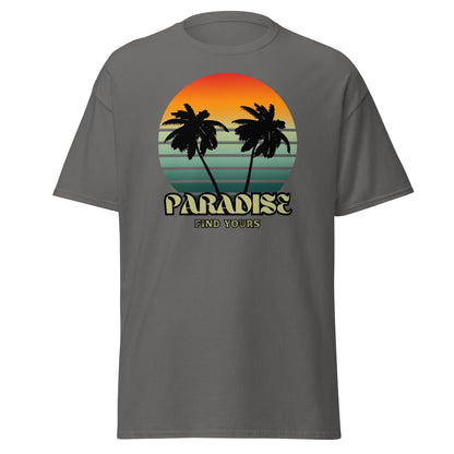 Find you tropical island paradise vacation shirt.