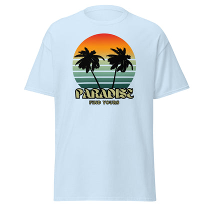 Find you tropical island paradise vacation shirt.