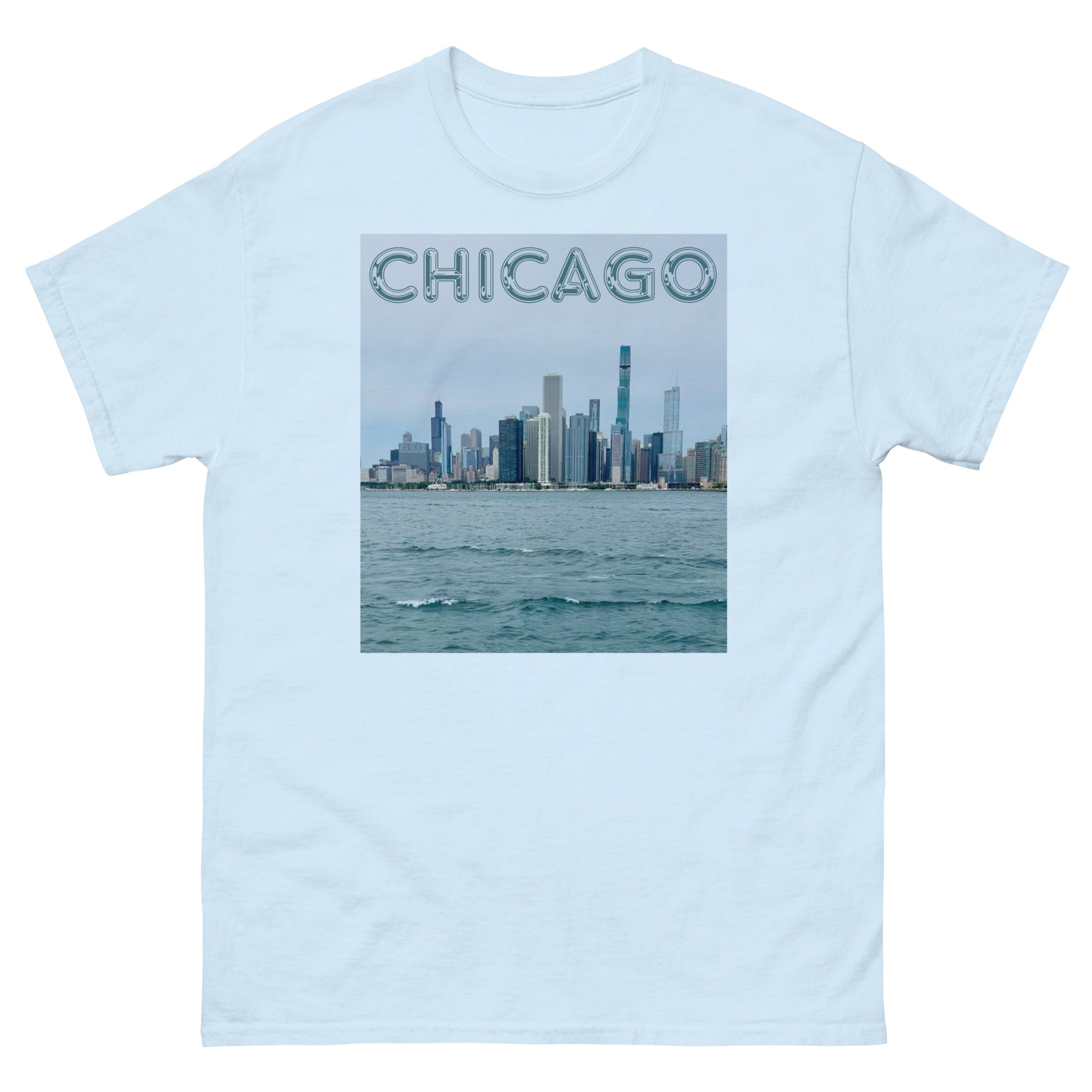 Chicago Skyline off of Lake Michigan Chitown shirt.