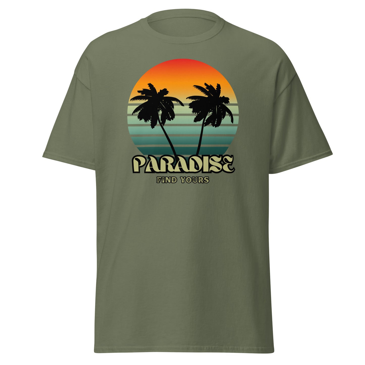 Find you tropical island paradise vacation shirt.