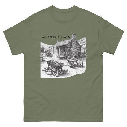 Woodfired Heaven classic smoke grilled shirt.