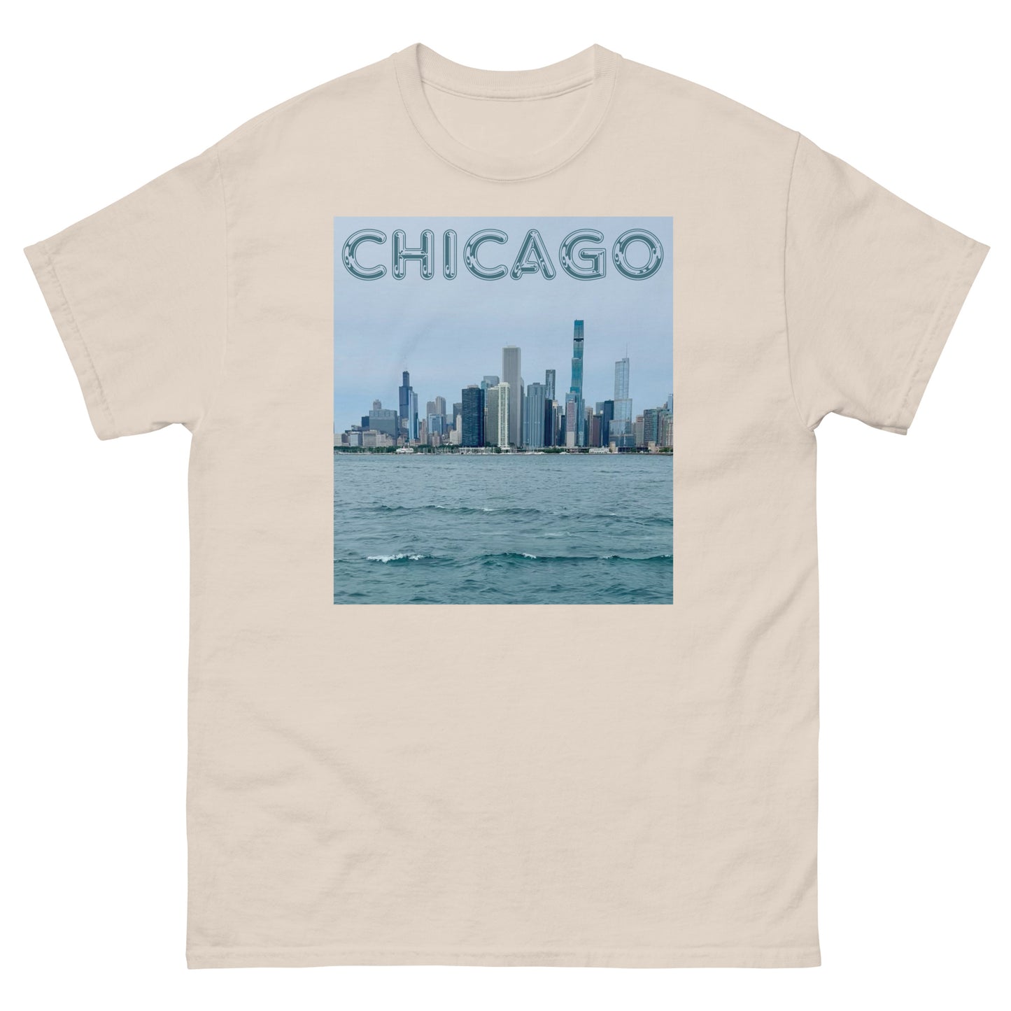 Chicago Skyline off of Lake Michigan Chitown shirt.