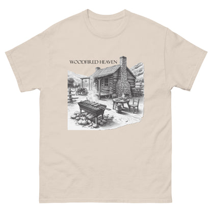 Woodfired Heaven classic smoke grilled shirt.