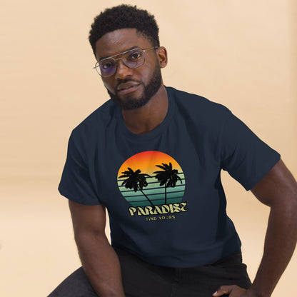 Find you tropical island paradise vacation shirt.