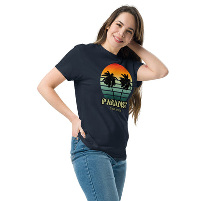 Find you tropical island paradise vacation shirt.