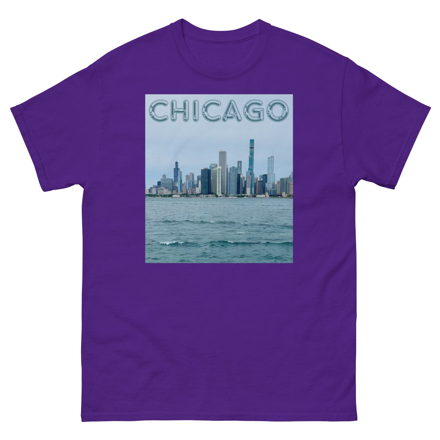 Chicago Skyline off of Lake Michigan Chitown shirt.