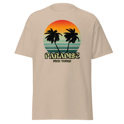 Find you tropical island paradise vacation shirt.