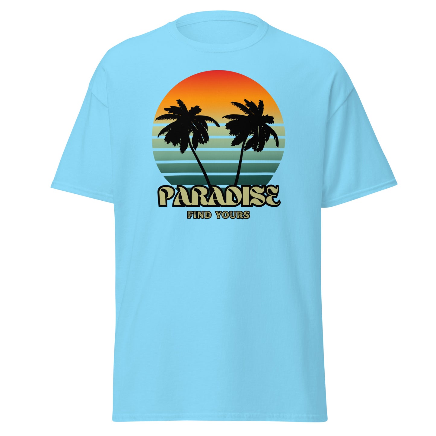 Find you tropical island paradise vacation shirt.