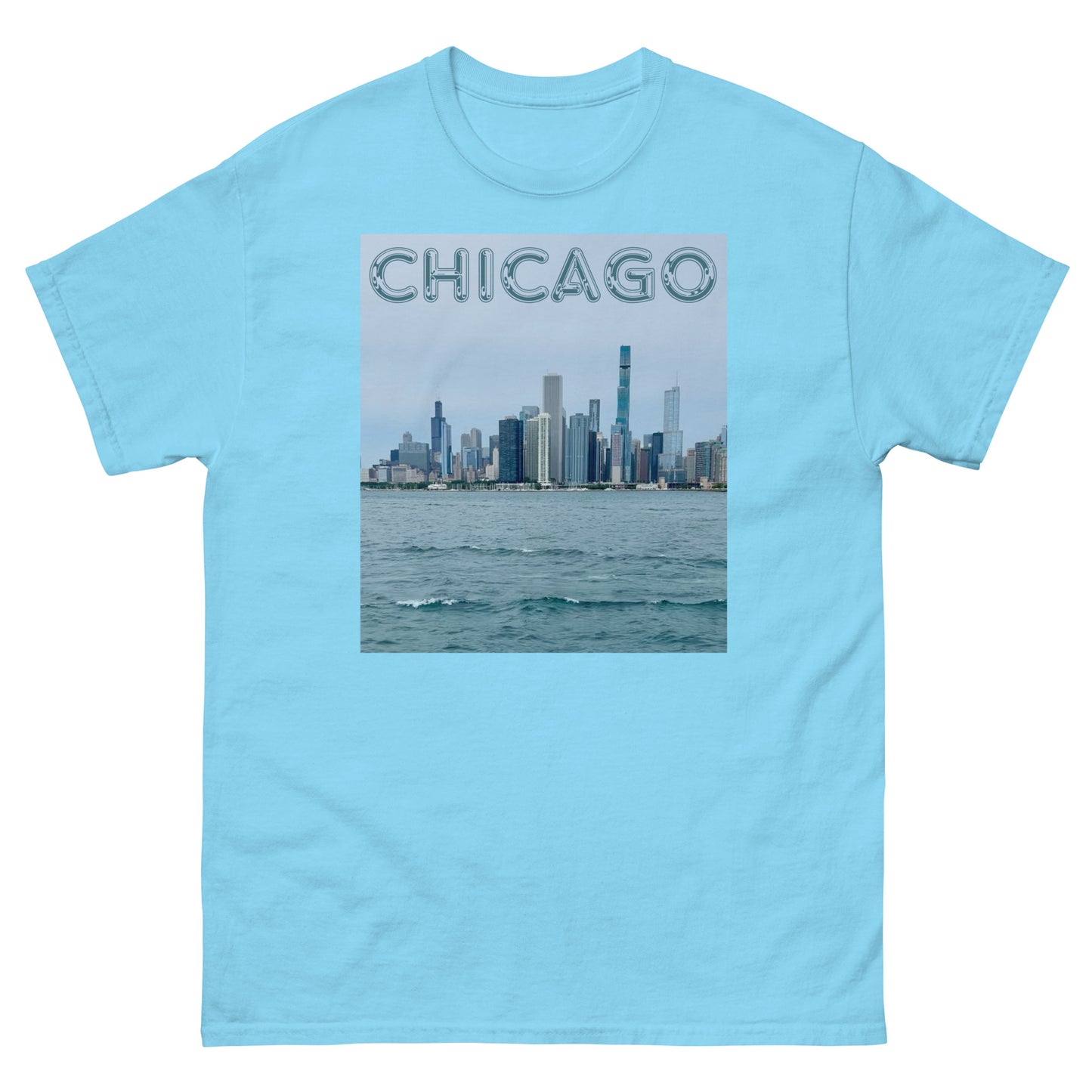 Chicago Skyline off of Lake Michigan Chitown shirt.