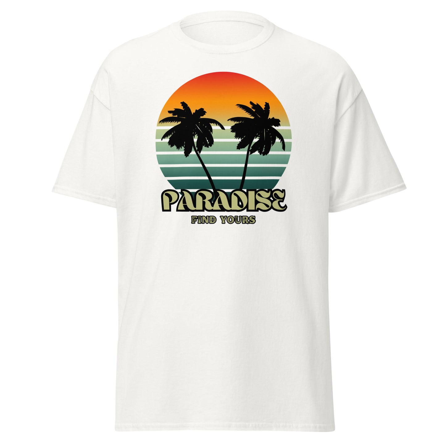 Find you tropical island paradise vacation shirt.