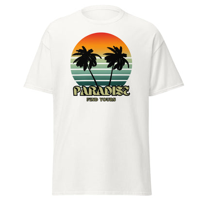 Find you tropical island paradise vacation shirt.