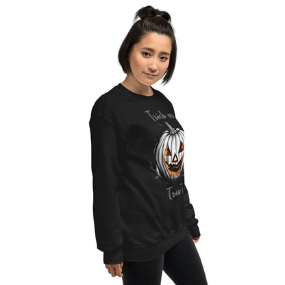 Halloween trick or treat sweatshirt, happy halloween.