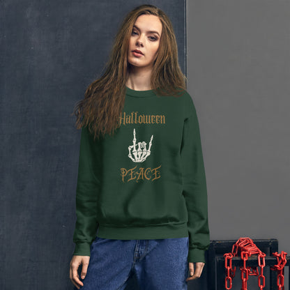 Halloween Peace Sweatshirt, Happy Halloween.