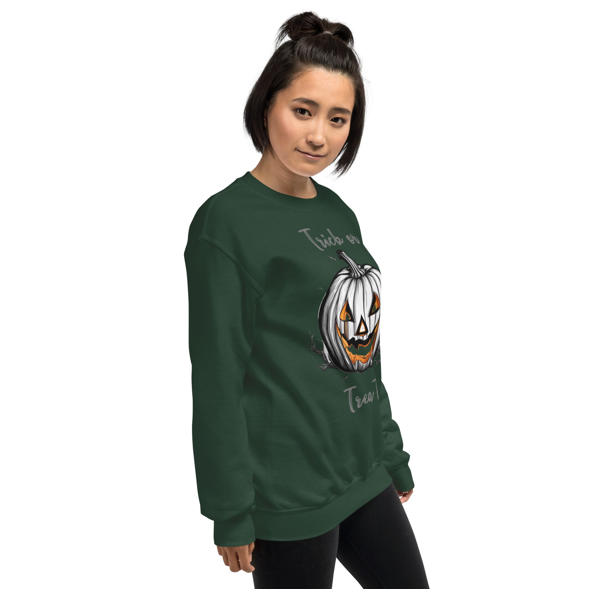 Halloween trick or treat sweatshirt, happy halloween.