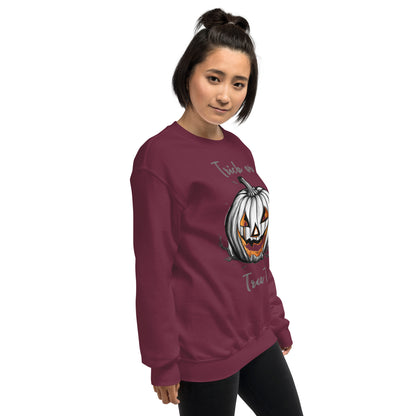 Halloween trick or treat sweatshirt, happy halloween.