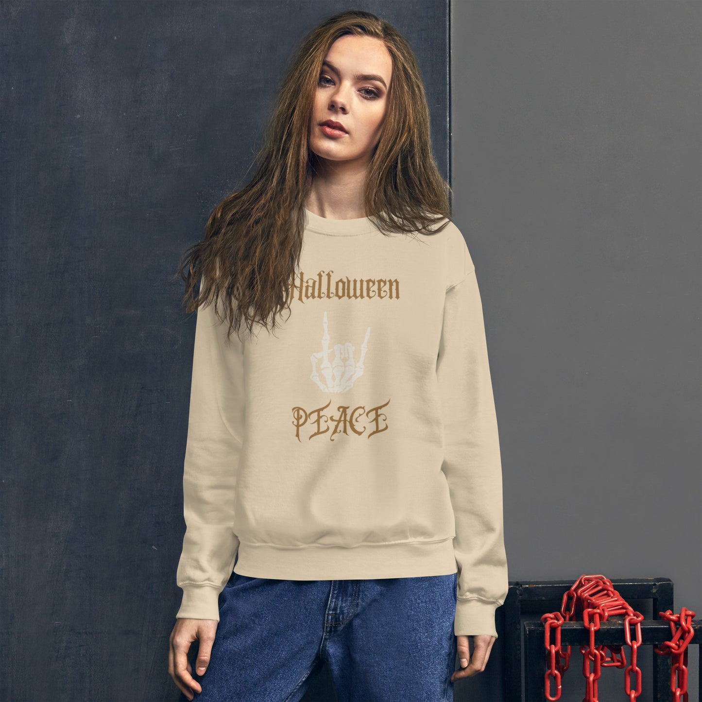 Halloween Peace Sweatshirt, Happy Halloween.