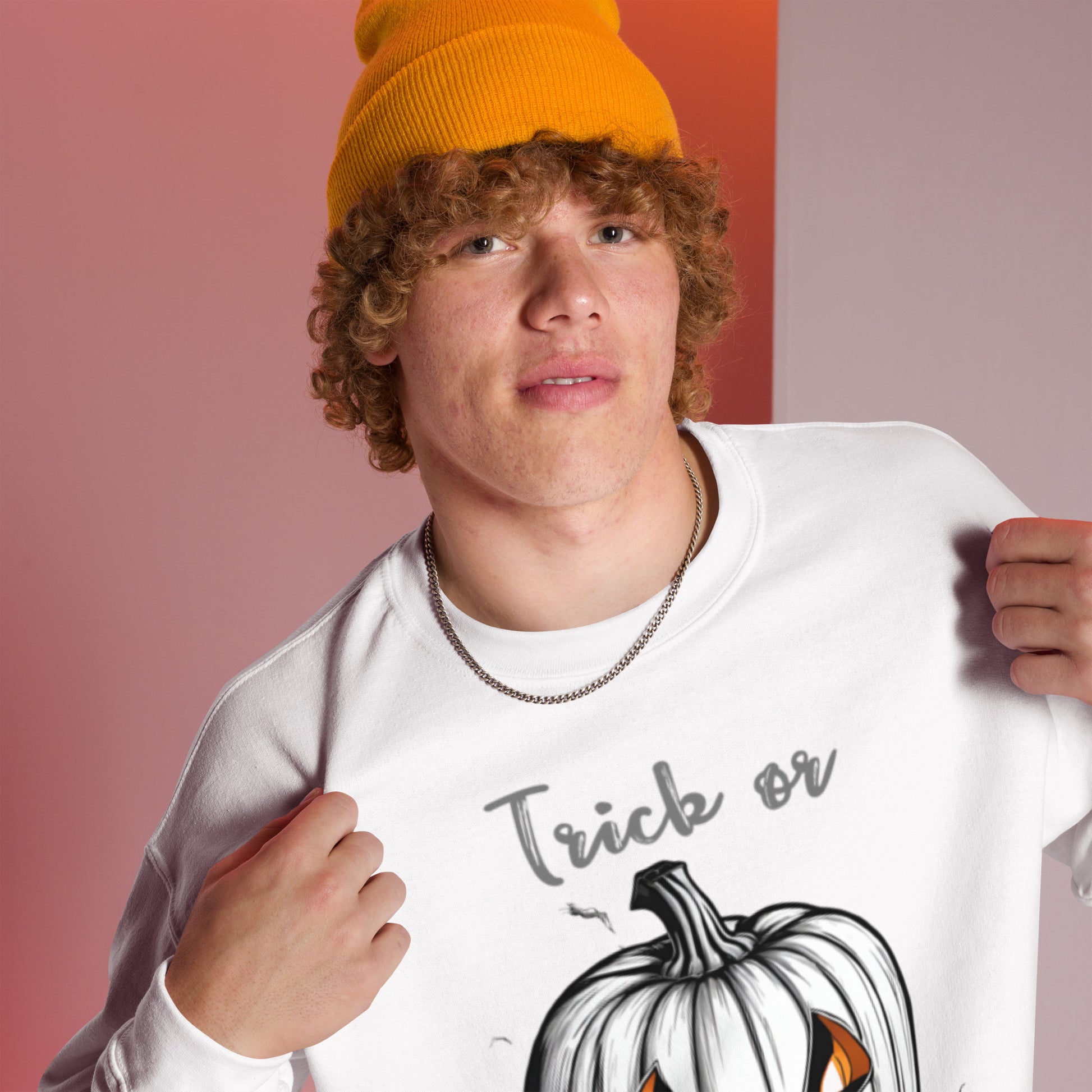 Halloween trick or treat sweatshirt, happy halloween.