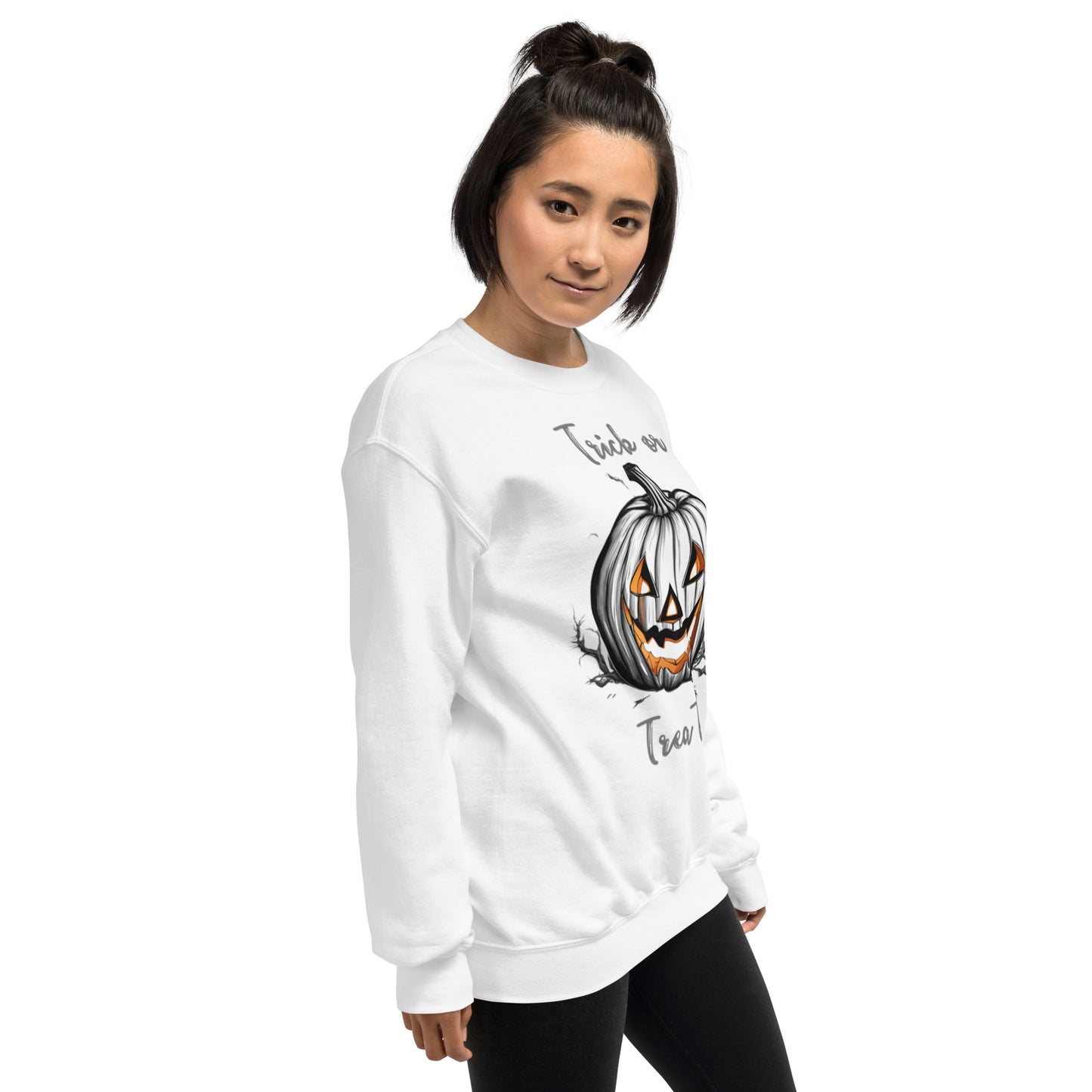 Halloween trick or treat sweatshirt, happy halloween.